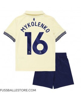 Günstige Everton Vitaliy Mykolenko #16 Auswärts Trikotsatzt Kinder 2025-26 Kurzarm (+ Kurze Hosen)